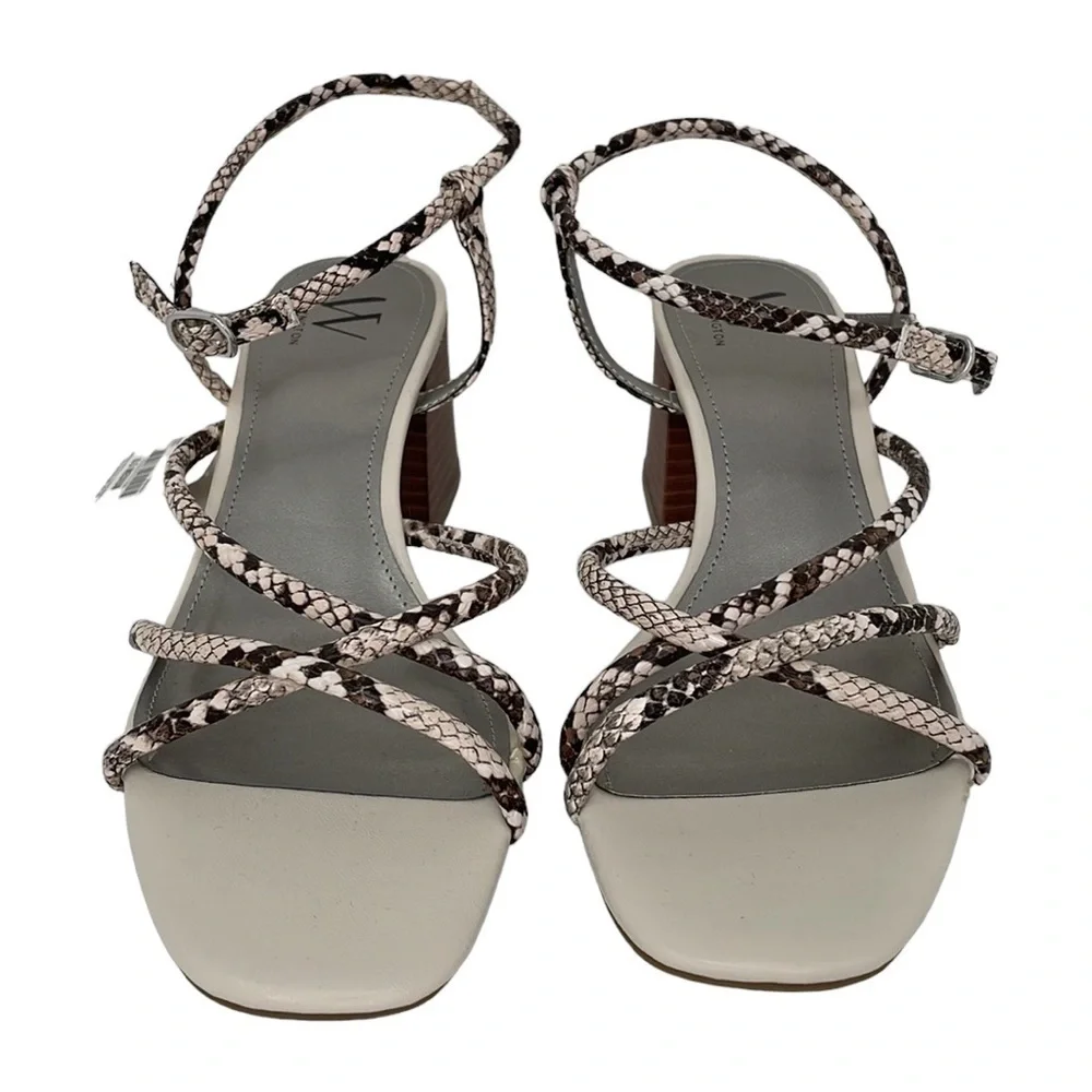Worthington Sandals Open Toes Python Print Strappy NWT Size 8.5